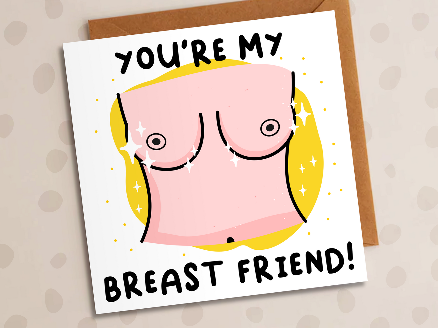 You're My Brest Friend Card, Thank-You, Boobs