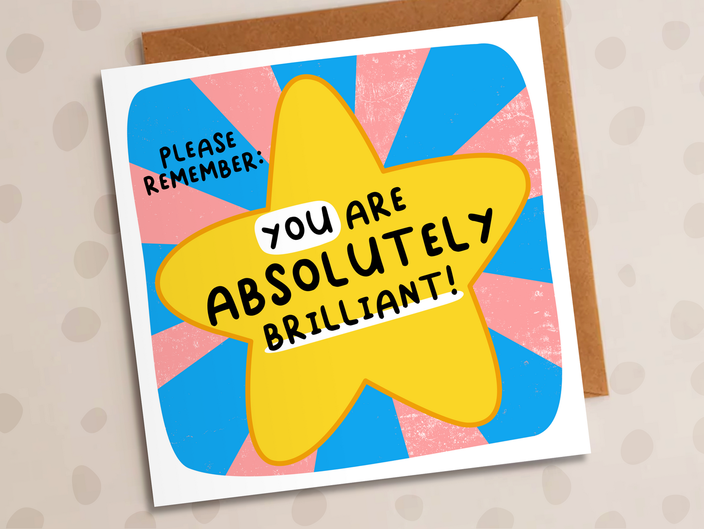 You Are Absolutely Brilliant Card, Thank-You, Star