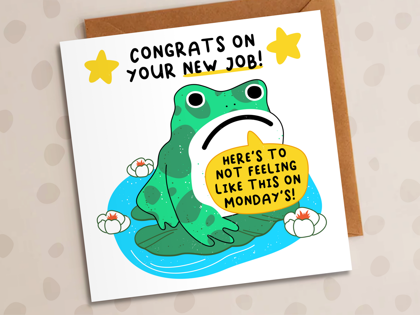 Congrats On Your New Job Card, Congratulations, Funny Frog