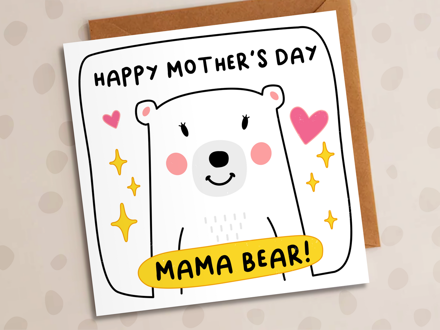 Mama Bear Card, Mother's Day, Bear