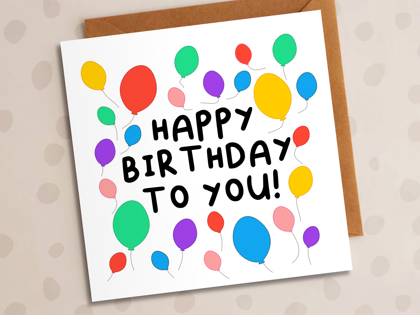 Balloons Card, Birthday, 30, 40, 50, 60 Milestone