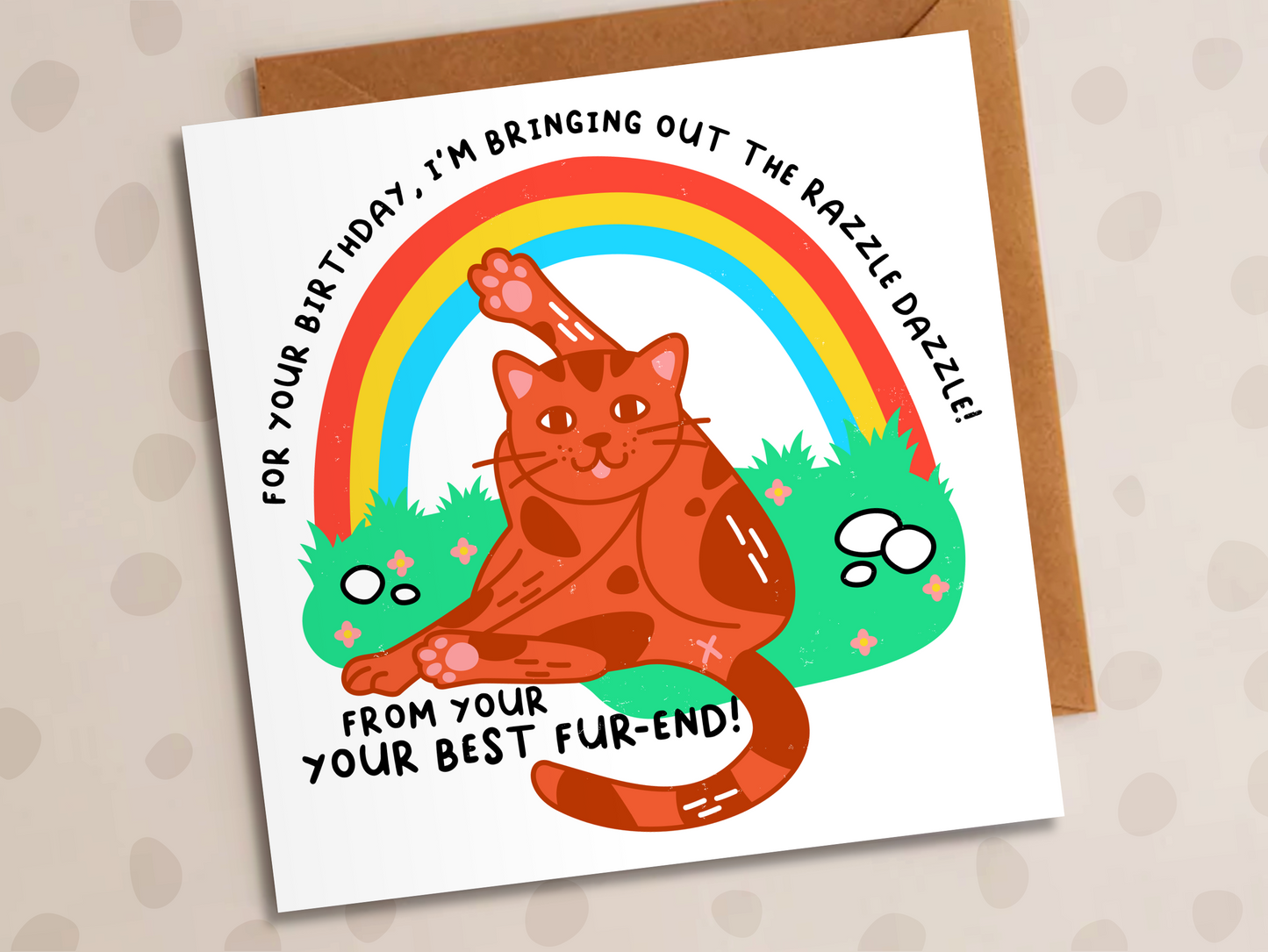 Razzle Dazzle For Your Birthday Card, Birthday, Cat