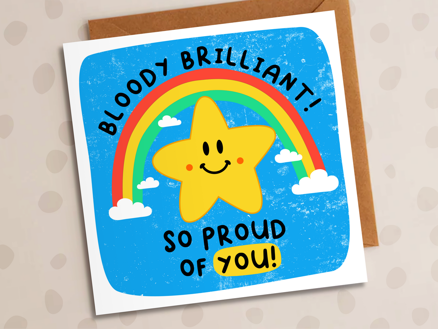 Bloody Brilliant Card, New Job, Graduation, Star