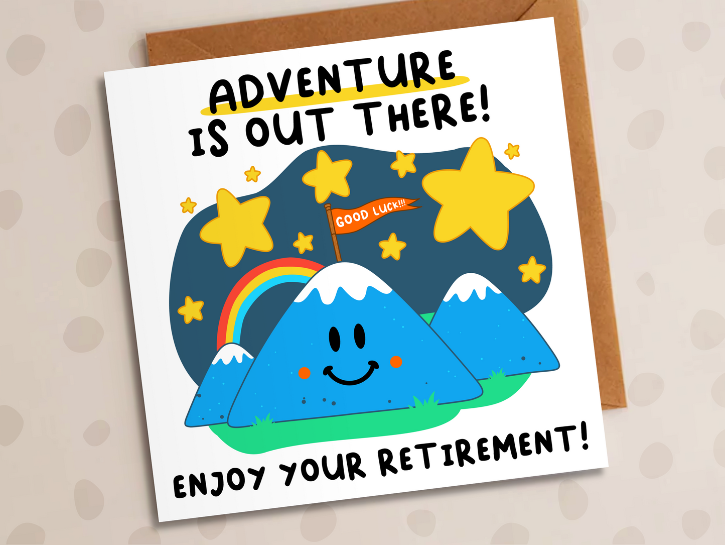 Adventure Is Out There Card, Retirement, Mountains