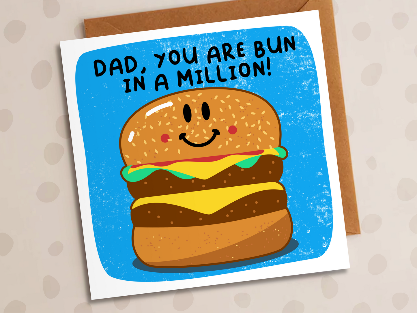 Bun In A Million Card, Father's Day, Burger Bun