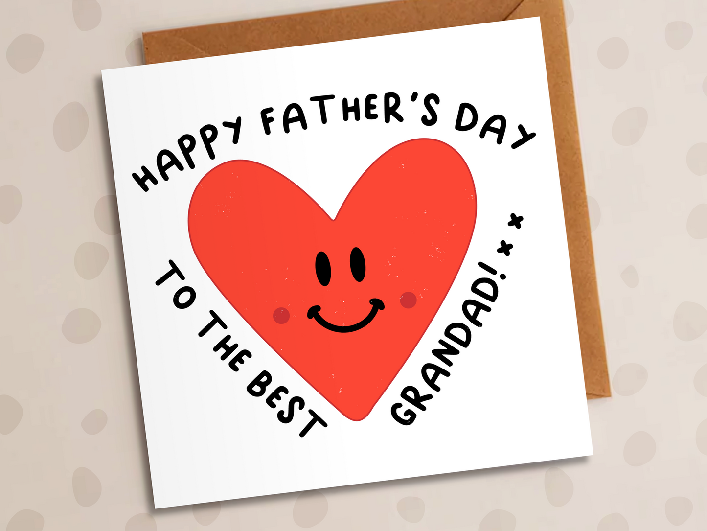 To The Best Grandad Card, Father's Day, Heart