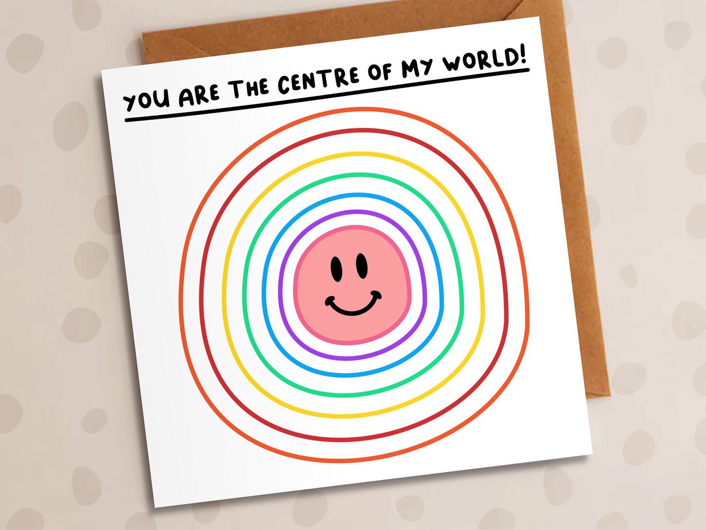 You Are The Centre Of My World Card, Anniversary, Diagram