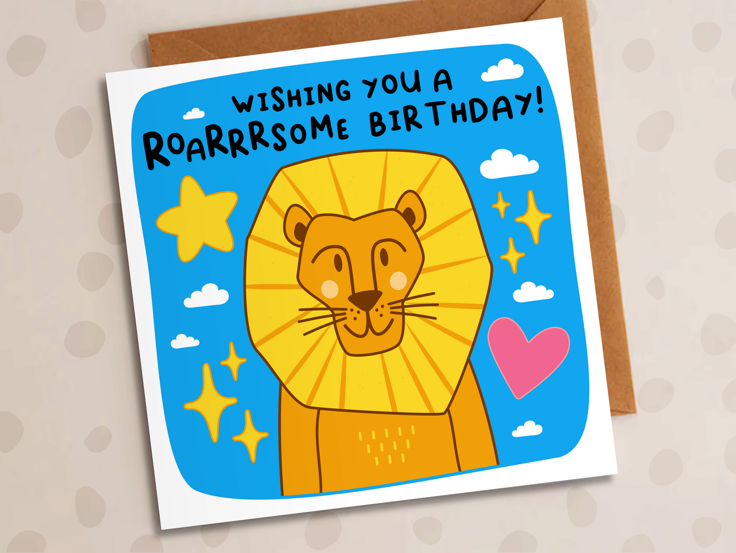 Wishing You A Roarsome Birthday Card, Birthday, Lion