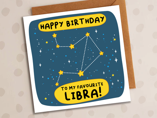 To My Favourite Libra Card, Birthday, Libra