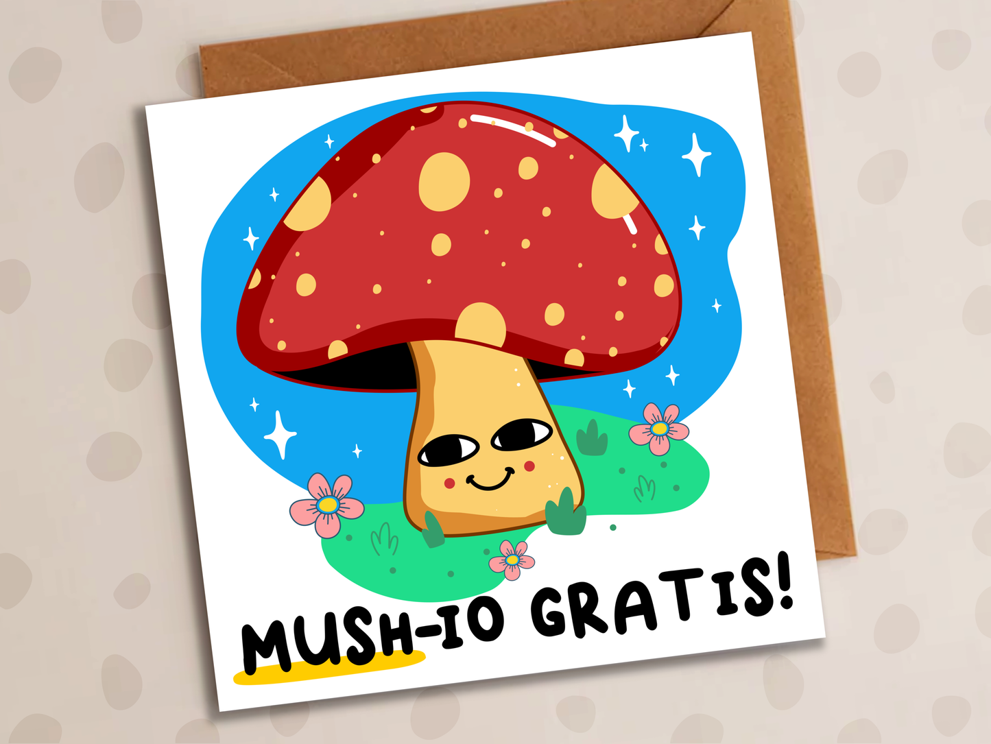 Mushio Gratis Card, Thank-You, Mushrooms