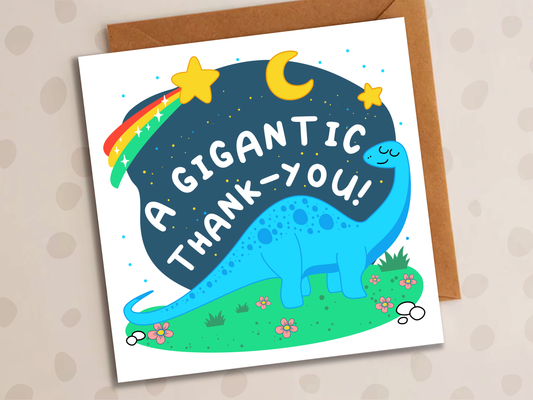Gigantic Thank-You Card, Thank-You, Dinosaur