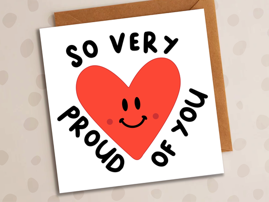So Very Proud Of You Card, Congratulations, Graduation, Heart