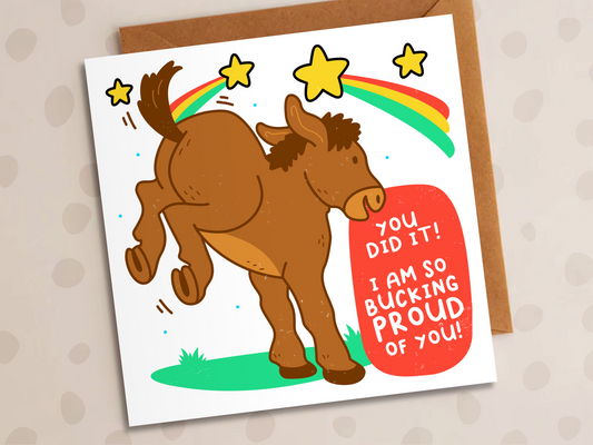 So Bucking Proud Of You Card, New Job, Graduation