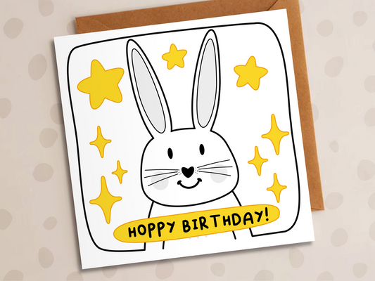 Hoppy Birthday Card, Birthday, Rabbit