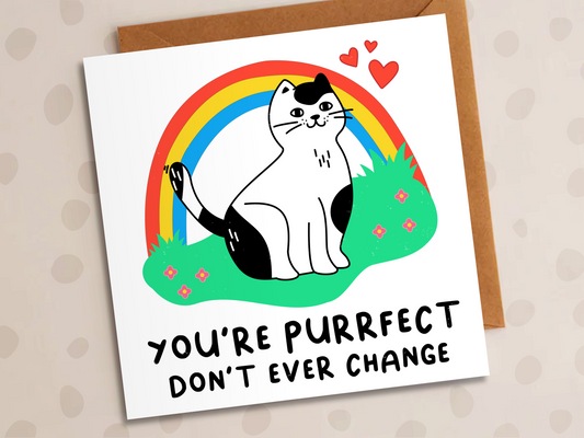 You're Purrfect Card, Birthday, Cat Lover
