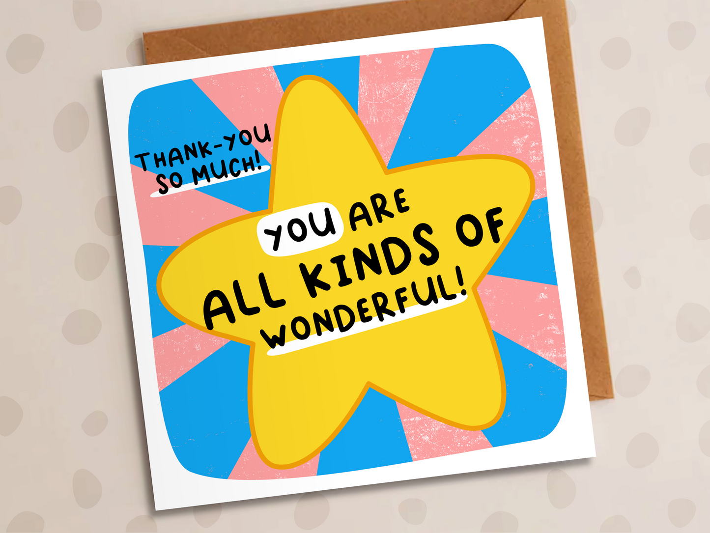 Thank You For Being So Wonderful Card, Thank-You, Star
