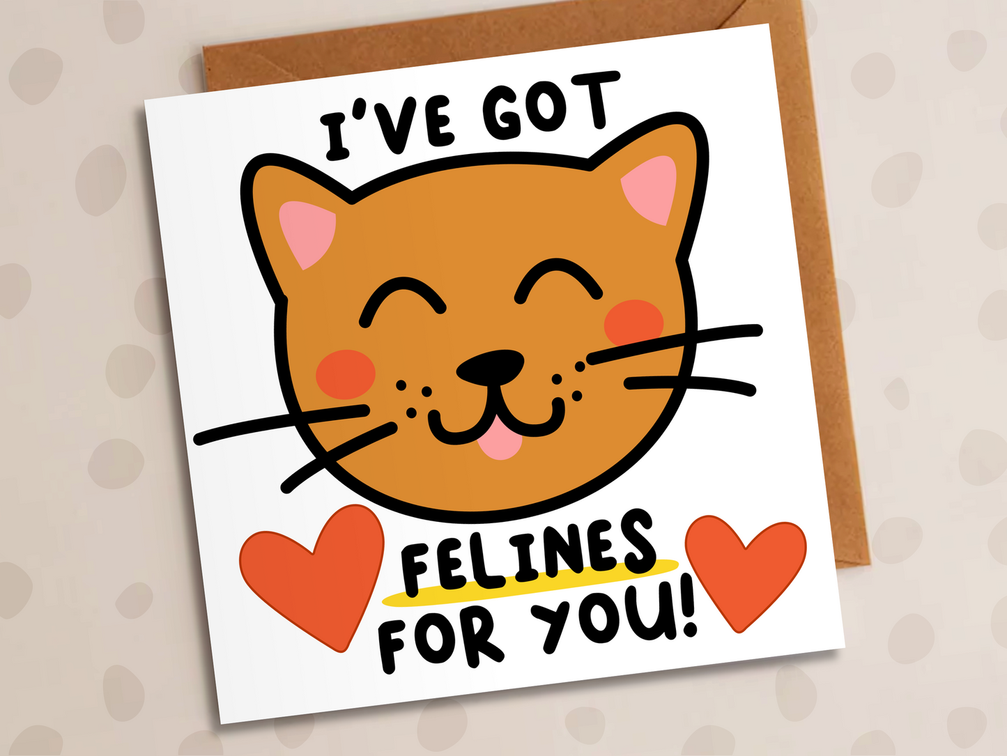 I've Got Felines For You Card, Anniversary, Cat