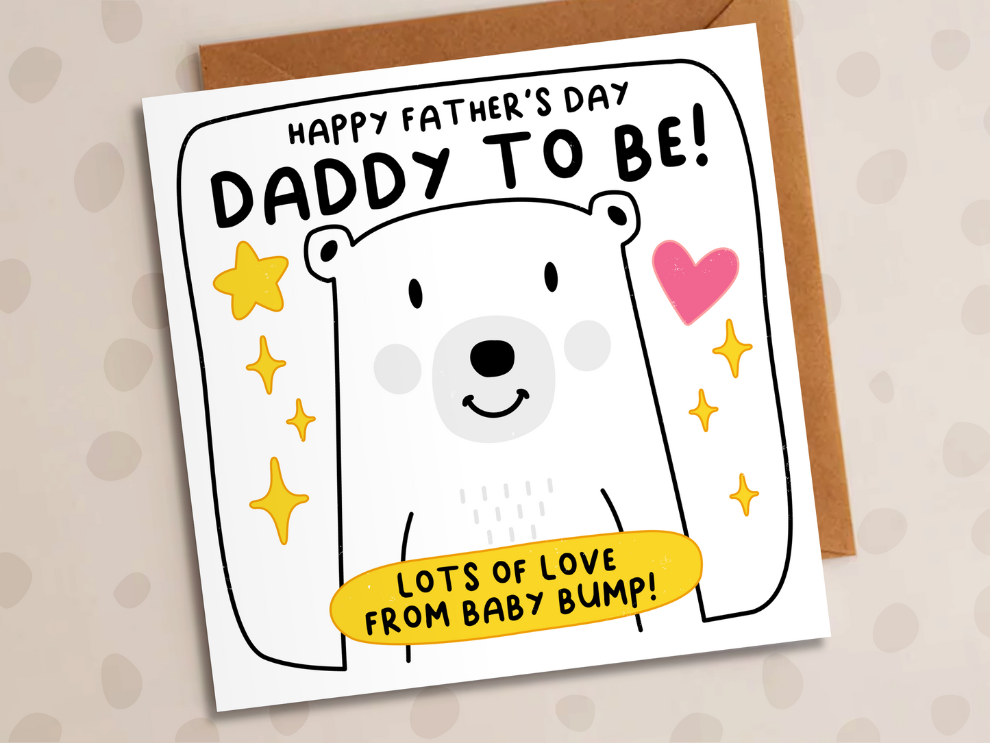 Daddy To Be Card, Father's Day, Bear