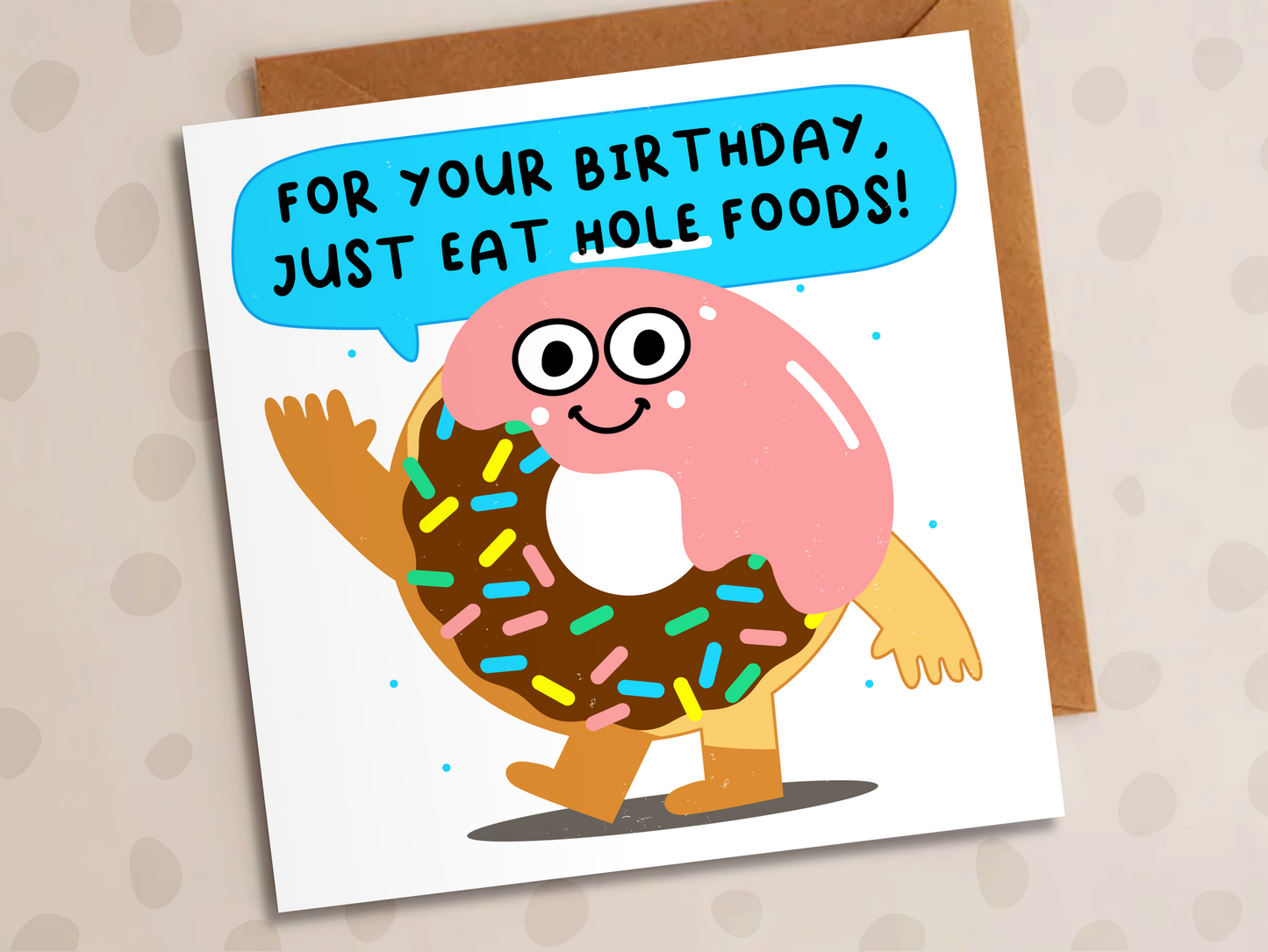 Just Eat Hole Foods Card, Birthday, Donut