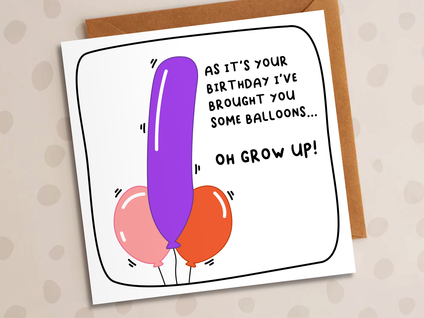 As It's Your Birthday Card, Birthday, Balloons