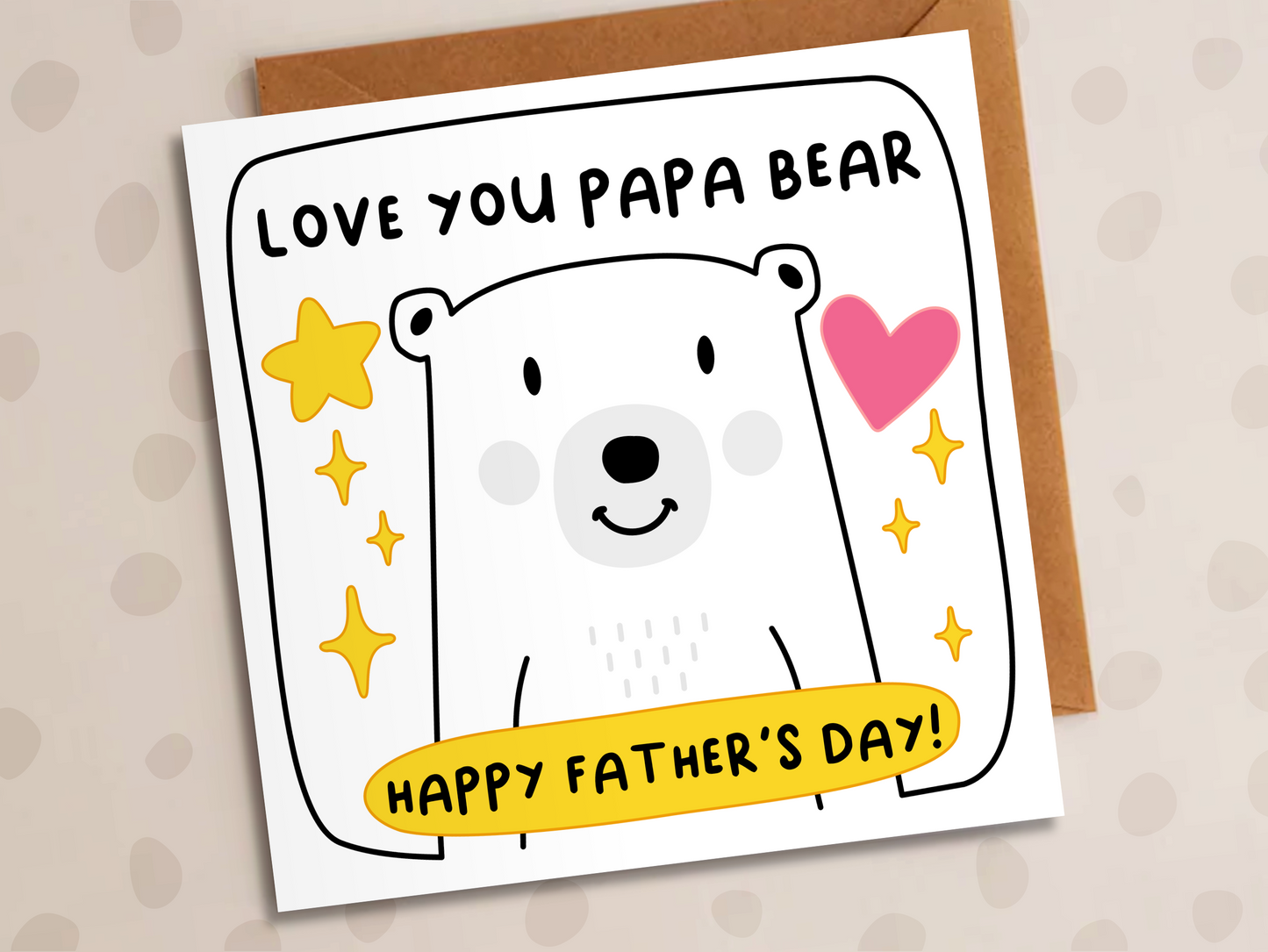 Love You Papa Bear Card, Father's Day, Bear