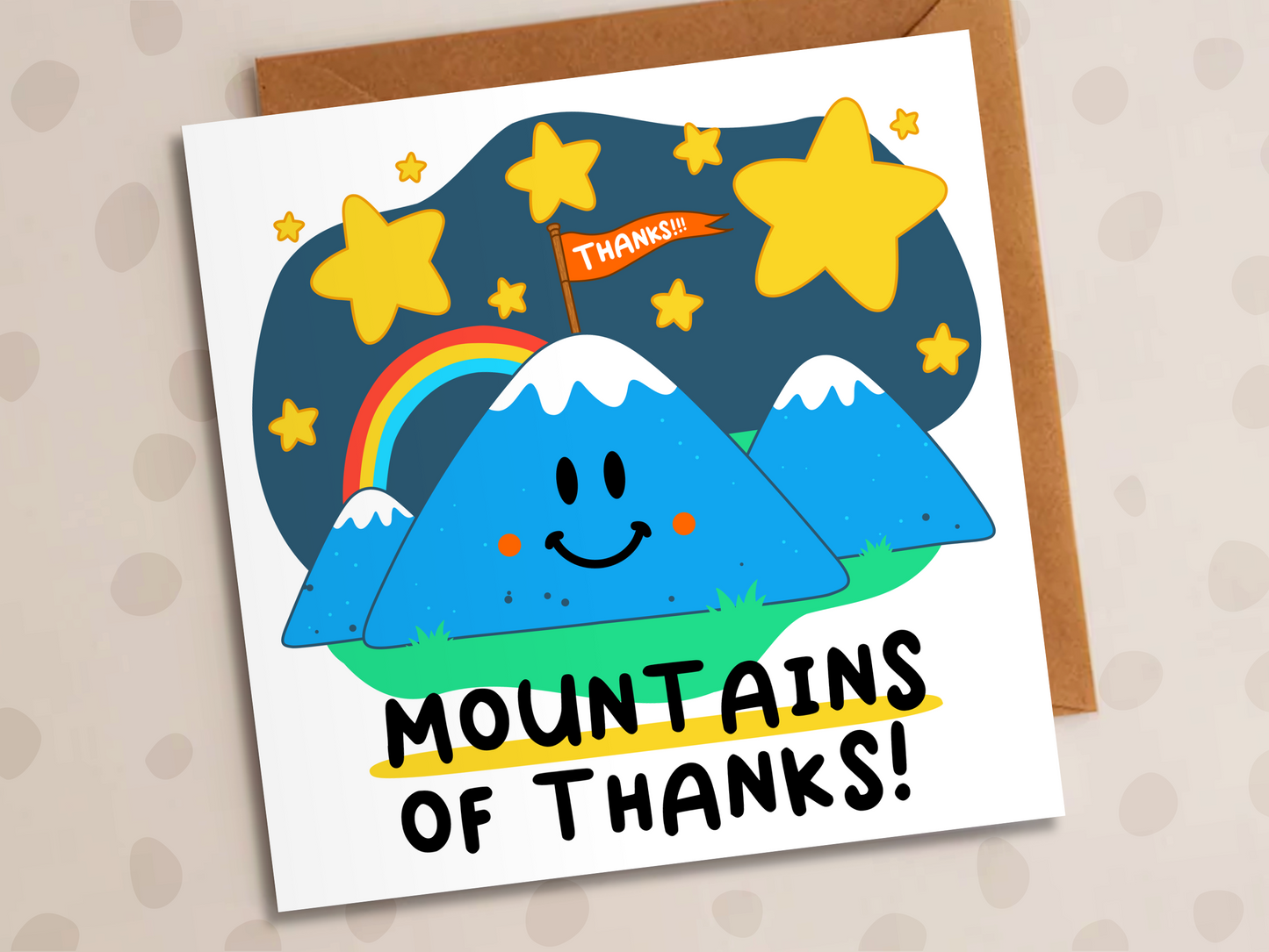 Mountains Of Thanks Card, Thank-You, Mountains