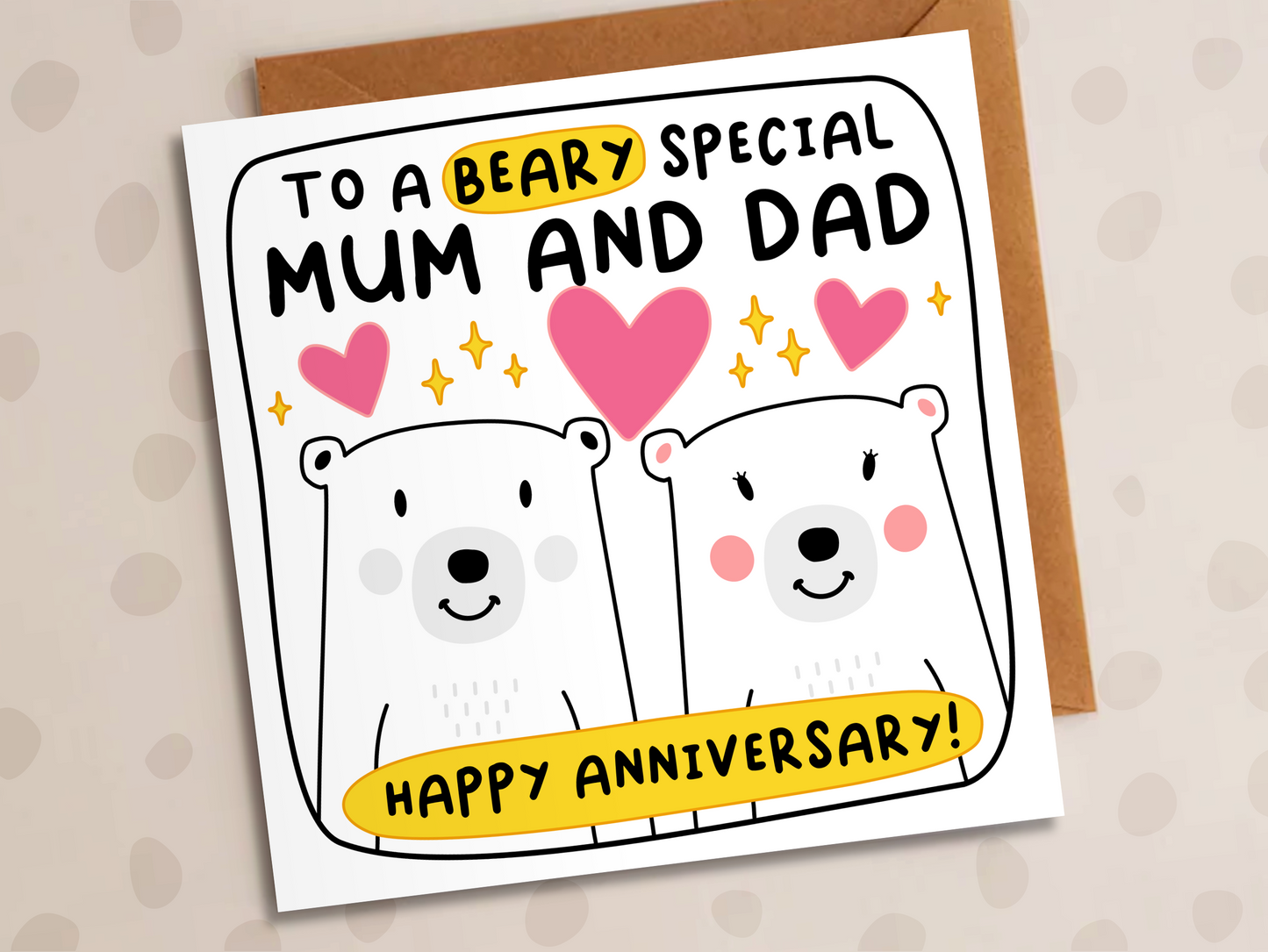 Beary Special Mum And Dad Card, Anniversary, Bears