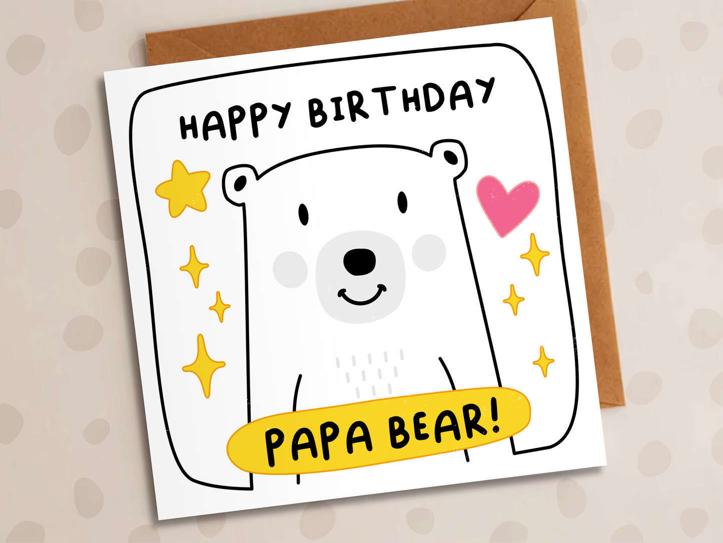 Papa Bear Card, Birthday, Bear