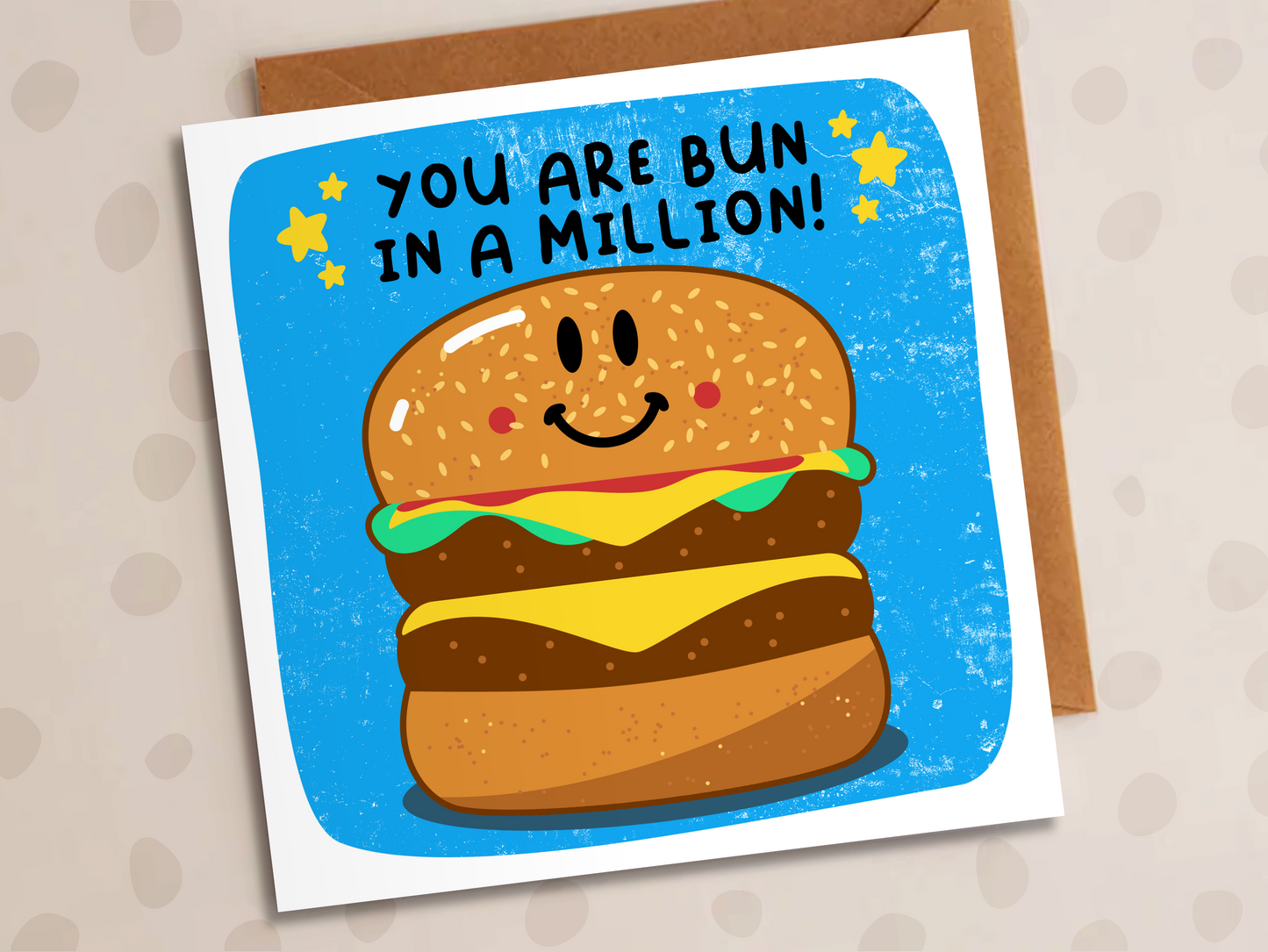 Bun In A Million Card, Thank-You, Burger Bun