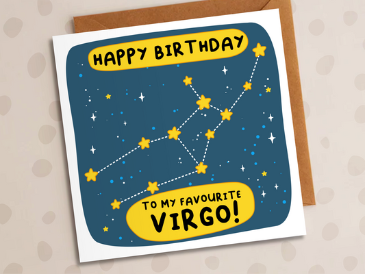To My Favourite Virgo Card, Birthday, Virgo