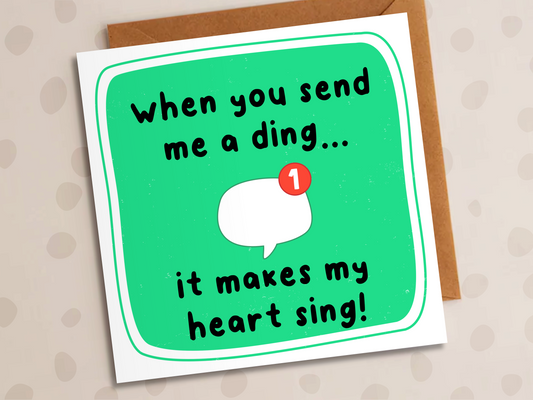 You Make My Heart Sing Card, Anniversary, Message