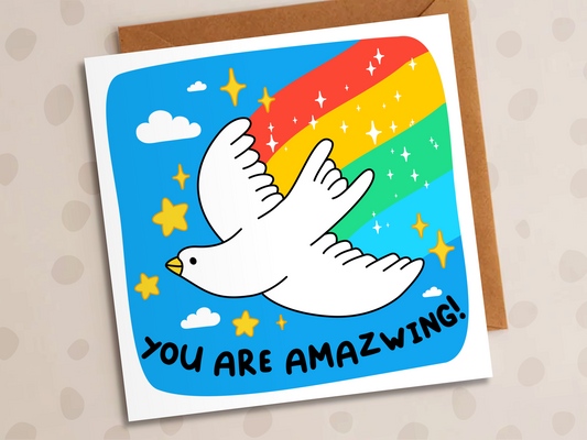 You Are Amazwing Card, Thank-You, Bird