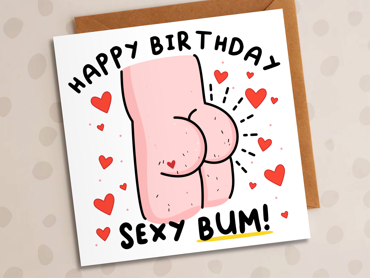 Sexy Bum Card, Birthday, Bum
