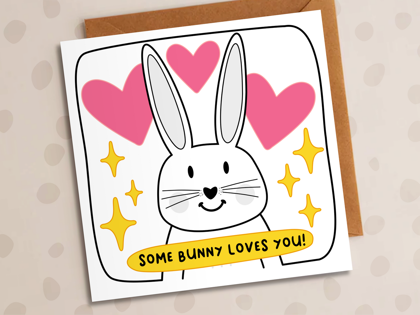 Some Bunny Loves You Card, Anniversary, Rabbit