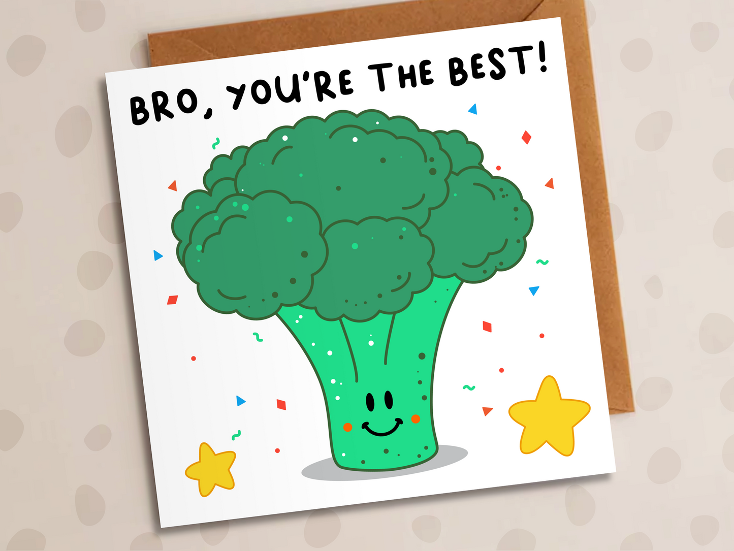 Bro, You're The Best Card, Thank-You, Broccoli
