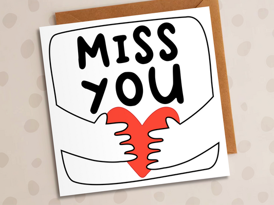 Miss You Card, Thinking Of You, Heart