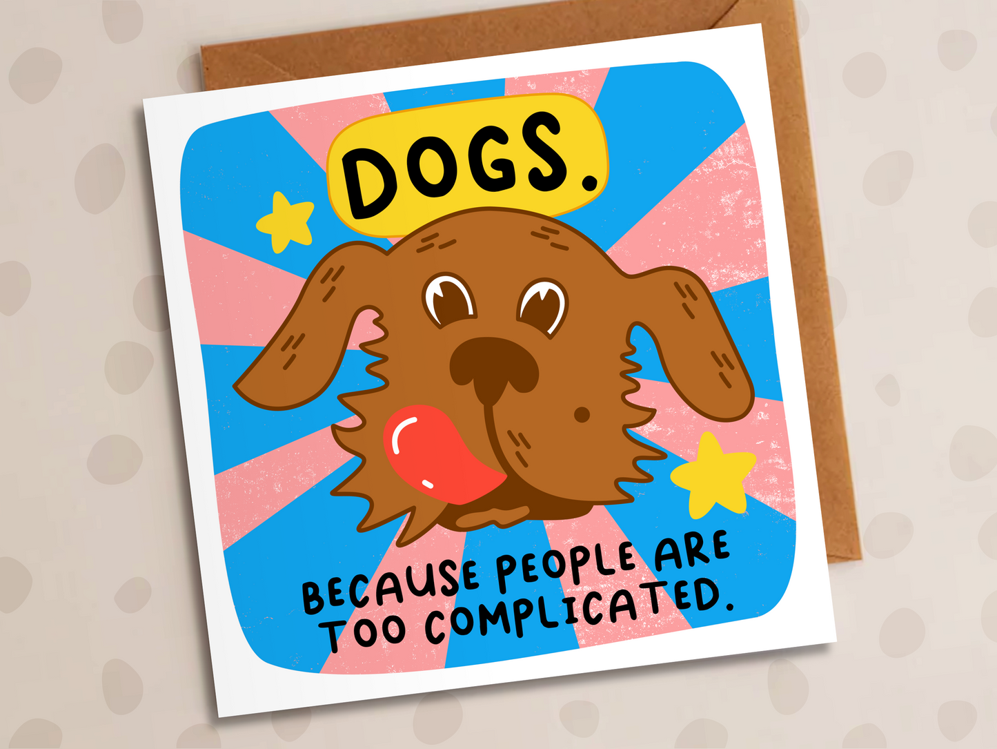 People Are Complicated Card, Birthday, Dog Lover