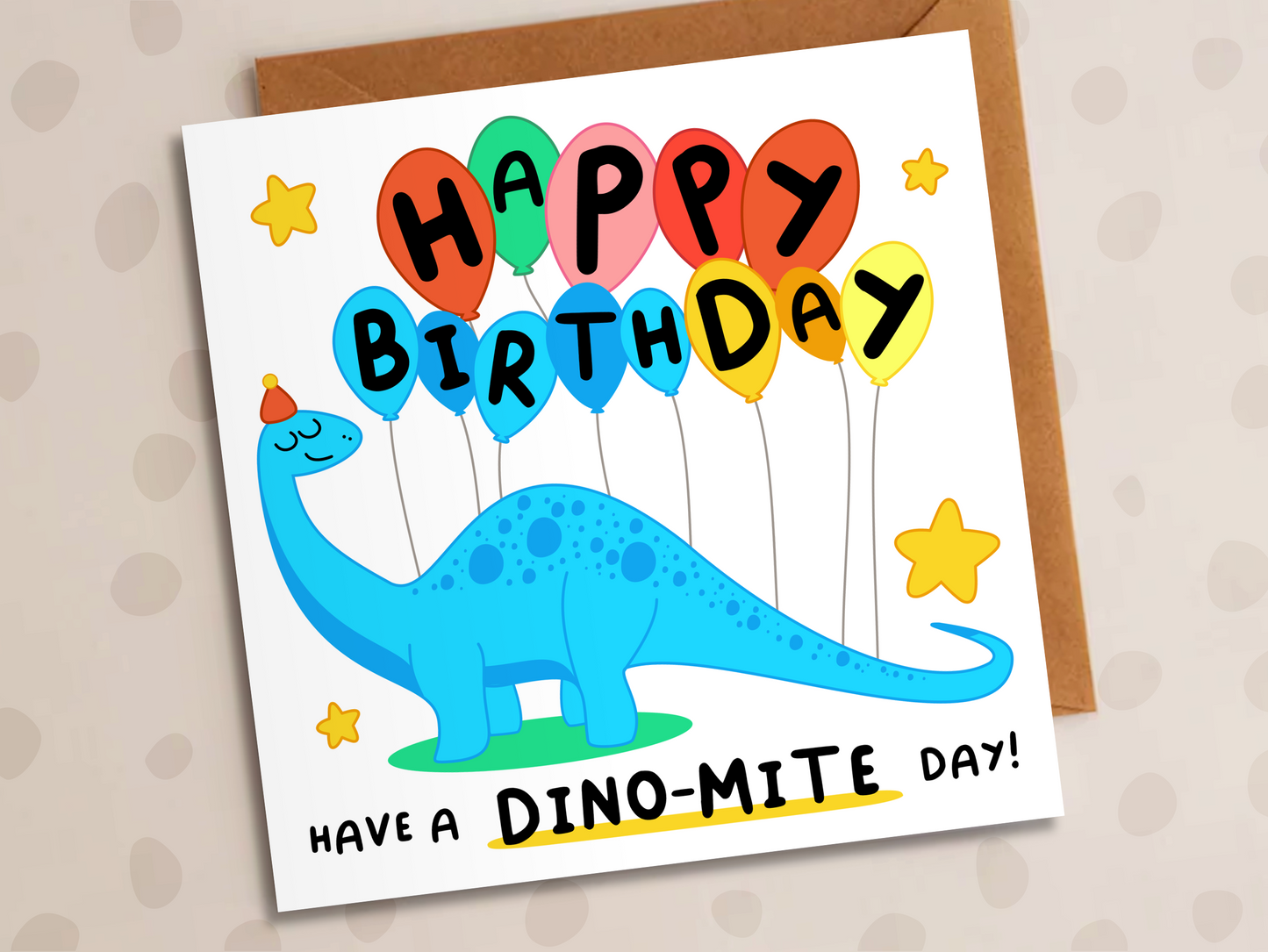 Have A Dino-Mite Day Card, Birthday, Dinosaur