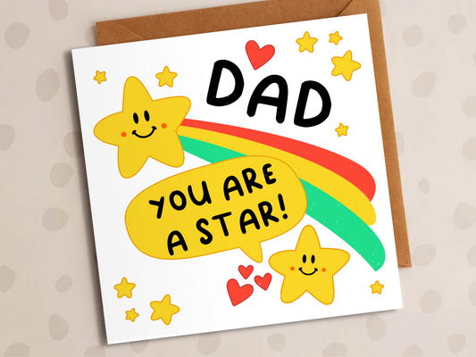 You Are A Star Card, Father's Day, Star